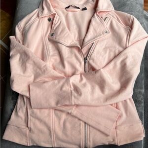 H by Halston Light Pink Bomber Jacket, Size 12